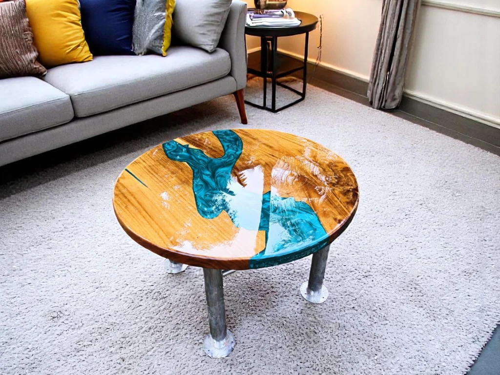 Stunning Green River Epoxy Coffee Table
